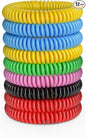 12 Pack Mosquito Bracelets, Mosquito Bands for Adults and Kids with Individually Wrapped & DEET Free, Natural and Waterproof Wristbands Citronella Bracelets for Camping Hiking