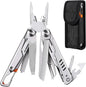 15-in-1 Multitool - Stainless Steel Pocket Knife with Nylon Sheath, Utility Tool for Camping, Hiking, and More, Multi-Functional Design with Secure Locking and Ergonomic Grip