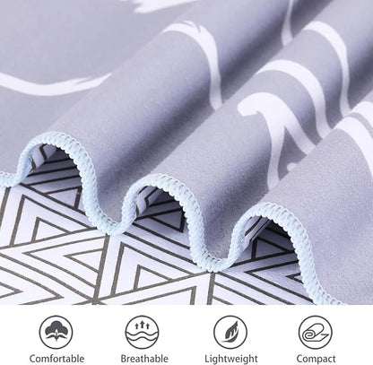 2 Packs Microfiber Oversized Lightweight Thin Beach Towel Compact Sandproof Quick Dry Clearance Towels Extra Large Sand Free Pool Travel Essentials Accessories Women Men Adults Gifts Elephant Flamingo