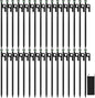 32Pcs Tent Stakes, 12in Heavy Duty Tent Stakes with Storage Pouch, Forged Steel Tent Sakes Metal, Metal Stakes for Tent Used on Grassland, Snowfield, Dessert(32Pcs, 12in, Diameter 3/8")