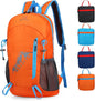 20L Lightweight Hiking Backpack, Foldable Waterproof Back Pack, Packable Small Travel Backpack for Men, Ultra Lightweight Backpack for Women Men(Orange)
