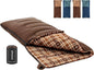 KingCamp Sleeping Bag for Adults, Cold Weather & Warm XL Big and Tall Flannel Sleeping Bags with Compression Sack Portable Waterproof Essentials Gear Accessories for Outdoor Camping