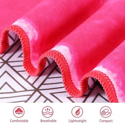 2 Pack Microfiber Oversized Beach Towel Lightweight Thin Sandproof Compact Quick Dry Clearance Towels Extra Large Sand Free Pool Travel Beach Essentials Accessories Women Men Adult Gift Pink Stripe