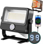 100W LED Work Light Rechargeable, Rechargeable Outdoor Light Solar Camping Lights with Magnetic, 4 Modes, Waterproof Portable Floodlight for Emergency, Repair, Camping