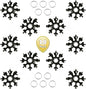 18-in-1 Snowflakes Multi Tool, Stainless Steel Keychain Multitool Portable Snowboarding Screwdriver -Bottle Opener for Christmas Gift for Mens