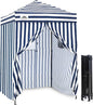 EAGLE PEAK EAGLE PEAK Flex Ultra Compact Pop-up Canopy, Sun Shelter, Changing Room, Portable Privacy Canopy Cabana, 5x5ft Canopy Tent, for Pool, Fashion Photoshoots, or Camping White/Blue