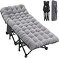 ABORON Oversized Folding Camping Cot for Adults, Double Layer 1200D, 500lb Capacity, Heavy Duty Guest Cot with Mat & Carrying Bag for Indoor & Outdoor Use