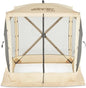 CLAM Pop Up Screen Tent, Outdoor Camping Gazebo Canopy, Traveler, 6' x 6', Tan