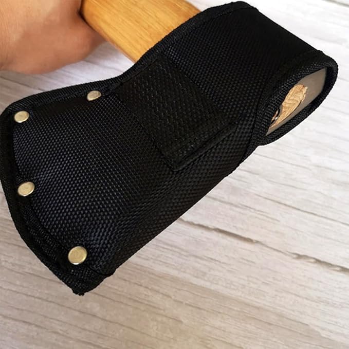 2 PCS Axe Holster，Hatchet Sheath,Leather Small Axe Head Cover for 1-1/4lb Axe,Double Snap Hatchet Protector Axe Cover, Axe Head Cover for Outdoor Hiking Outdoors Work，for Camping Lover Outdoor