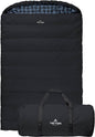 Teton Mammoth Queen Size Double Sleeping Bag- A Warm Bag The Whole Family can Enjoy – Great for Camping, Hunting and Base Camp. Compression Sack Included