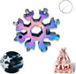 18-in-1 Snowflake Multi Tool Portable Stainless Steel Snowflake Bottle Opener/Flat Phillips Screwdriver Kit/Wrench Tools for Outdoor Camping Tool ,Christmas Gift (Colorful1 PACK)