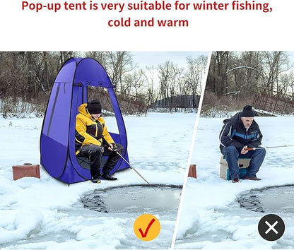 Pop Up Tent, Clear Outdoor Tents Sports Fishing, Rainproof and Windproof Beach Camping, Lightweight and Sturdy, Easy Set Up, UPF 50+ Portable Folding 39" x 64"