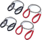 4 Pcs Survival Wire Saw, Heavy Duty Emergency Steel Wire Saw, Pocket Size Outdoor Tool for Cutting Wood Rubber Plastic (Black, Red)