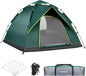 KOMCLUB Camping Tent 1/2/3 Person Tents for Family Camp Tent Waterproof Windproof Outdoor for Backpacking Hiking Easy Setup with Storage Bag,8 Ground ding,4 Windproof Rope