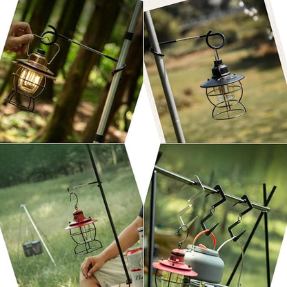 6 Pack Camping Lantern Hook Hangers,Tent Light Lamp Hanging Hooks,Outdoor Lamp Hangers for Camping, Fishing, Hunting