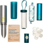 Backpacking Trowel Toilet Kit - Includes Aluminum Camping Shovel, Toilet Paper, Packout Bags, Soap Flakes & Compressed Towelettes