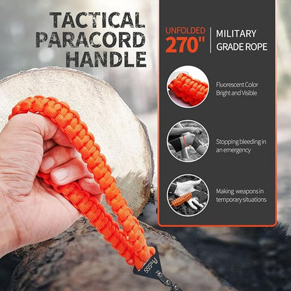 36 Inch Pocket Chainsaw, 48 Teeth Camping Chain Saws, 65Mn Steel, Prepper Backpacking For Outdoor
