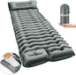 Sleeping Pad for Camping, Ultralight Inflatable Camping Mat with Pillow Built-in Foot Pump Sleeping Pads, Compact & Lightweight Camp Air Mattress for Backpacking, Hiking