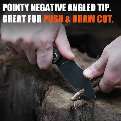 Vosteed EDC Knife, 3.26" Lightweight Folding Pocket Knife with Clip for Men and Women, Modern Shilin Cutter with Nitro-V Steel Blade, Micarta Handle for Camping, Hiking -Nightshade Series