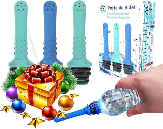 3pcs Portable Travel Bidet I Easy-to-use Portable Bidet I Compatible with Most Bottles I Peri Bottle for Postpartum Care I Portable Bidet for Toilet, Washing, Personal Hygiene and Travel