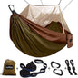 Sunyear Camping Hammock, Portable Single & Double Hammock with Net, 2 Person Hammock Tent with 2 * 10ft Straps, Best for Outdoor Hiking Survival Travel