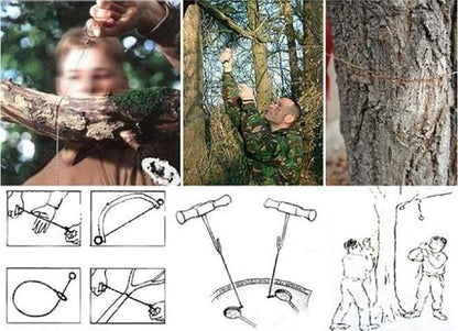 3 Pack Wire Saw Survival I Stainless Steel Pocket Chainsaw Backpacking Gear I 22 Inch Light Weight Cable Cutting String I Emergency Camping Chainsaw Rope Kit for Cutting Trees & Wood