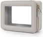 Aveniee Clear Makeup Bag for Women, Large Clear Cosmetic Bags Travel Toiletry Bag, Heavy Duty Makeup Organizer, Makeup Train Case with Clear Windows & Gold Zippers(Grey)