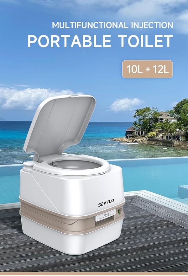 SEAFLO 2.6 Gallon (12L) Premium Portable Travel Toilet