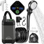 AUTOPkio Portable Camping Shower, 6000mAh Rechargeable Camp Shower Pump with USB Cable & Electric Outdoor Shower Head Sprayer for Camping, Hiking, Pet Bathing, Washing