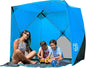 Beach Cube Pop Up Beach Tent Portable Shade Sun Shelter UPF50+ UV Protection for 4 Person Expandable Floor for Beach Fishing Hiking Camping – Beach Blue Color New