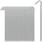 AAGUT Tent Stakes, Tent Stakes Metal Garden Edging Fence Hooks Yard Camping Stake Heavy Duty Galvanized 9 Inch 6 Gauge Tent Pegs for Tarp, Inflatable, Outdoor Christmas Decorations, 25 Pack