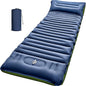 Sleeping Pad for Camping, 5 Inch Extra Thick Camping Sleeping Pad with Pillow Built-in Foot Pump, Lightweight Inflatable Sleeping Mat, Backpacking, Hiking, Tent