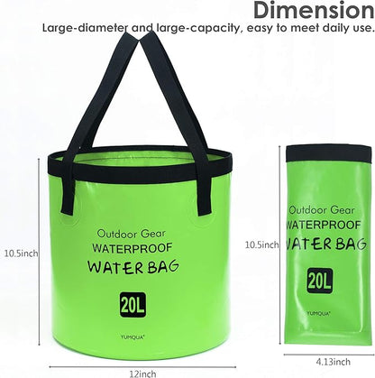 Collapsible Bucket 5 Gallon, Multifunctional Portable Folding Bucket Water Container Wash Basin for Camping Fishing Hiking Traveling Backpacking Outdoor Survival Gardening Car Washing