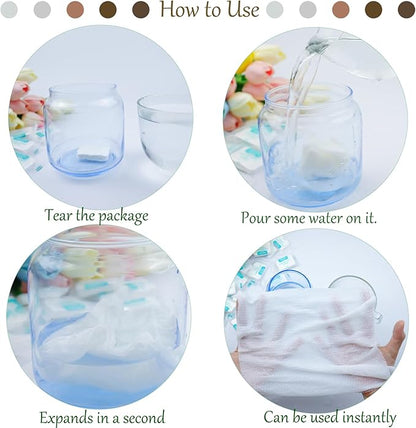 20Pcs Compressed Towel Tablets Disposable Washcloths for Travel Portable Reusable Coin Bath Towels for Hotel Camping Hiking Sports Beauty Salon(9.4" x 11.8")