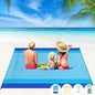 BYDOLL Beach Blanket Waterproof Sandproof 78''×81'' 1-7 Adults Oversized Lightweight Large Picnic Mat Waterproof Sandproof Blanket for Beach