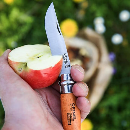 Opinel No.08 Carbon Steel Folding Pocket Knife with Beechwood Handle, Brown (2540089)