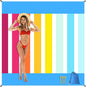 Sandproof Waterproof Beach Blanket, 80"x80" Large Beach Mat for 4-6 Adults, Lightweight Quick Dry Windproof Picnic Mat
