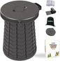 Retractable Portable Toilet for Camping - Large & Height Adjustable - Foldable Camping Toilet for Hiking/Travel | Portable Potty for Adults, Kids and Outdoor Car Camp