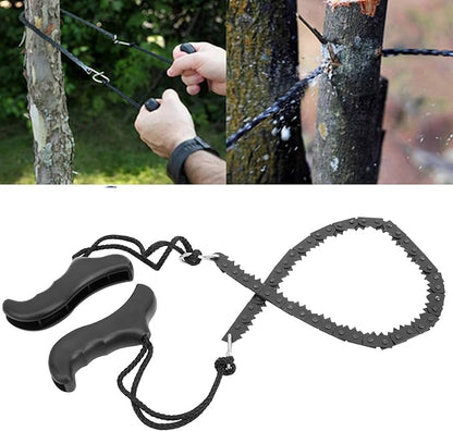 Pocket Chainsaw Serrated Hand Saw Chain Folding Hand Saw for Wood Cutting Hiking Camping Emergency Emergency