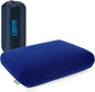 Camping Pillow Memory Foam, Easy to Fold, Camping Essentials, Small Travel Pillows with Portable Bag, Hiking Pillow for Backpacking, Anti-Pilling Pillow Cover (Blue)