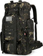 45L Hiking Backpack Camping Rucksack Molle Military Backpack for Outdoor Traveling (Black CP)