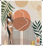 110''×118'' Large Sandproof Beach Blanket for 4-8 Adults, Waterproof Sand Free Beach Mat with 4 Stakes, Polyester Lightweight Boho Outdoor Travel Mat for Picnic, Travel, Camping, Hiking