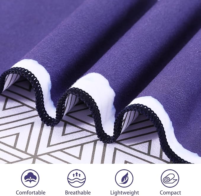 2 Pack Microfiber Oversized Beach Towel Lightweight Thin Sandproof Compact Quick Dry Clearance Towels Extra Large Sand Free Travel Beach Essentials Accessories Women Men Adult Gift Dark Blue Stripe