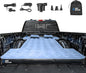 JOYTUTUS Truck Mattress for Camping,Air Bed with Inflatable Pillow for 6.4-6.7Ft,Full-Size Thicken Sleeping Pad with Cup Holder, Blow Up Bed for Car Truck Pickup F150, Grey Blue