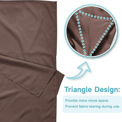 Sleeping Bag Liner, Self Tan Sleep Sack, Adult Sleep Sack, Two-Way-Zipper Expose Feet Separately, Portable Single Camping Travel Sheets for Hotel,Hostels,Business Trips