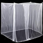 4 Corners Mosquito Net for Mosquiteros para Camas Bed Canopies Netting Bed Drapes Rectangular Mosquito Mesh for Camping Home Outdoor Travel Dormitory(White,L75 X W79 X H67 Inch)