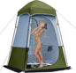 Camping Shower Tent, Oversize Pop Up Changing Tent, Portable Outdoor Bathroom Toilet Tent with Floor, Easy Set Up Privacy Shelter for Dressing, Hiking, Fishing, UPF50+
