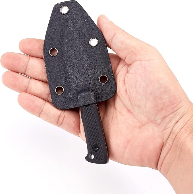 Neck Knife Fixed Blade EDC Knife - Knife Necklace Mini Knife Survival Knife Neck Knives - D2 Steel G10 Handle - Outdoor Hunting Camping Gear with kydex Sheath