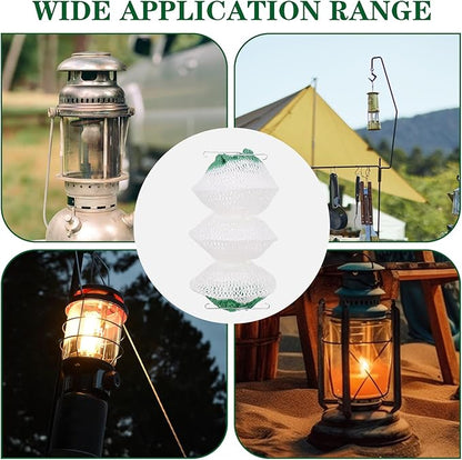 DIVINA VITAE 6Pack Lantern Mantles 3-Layer Gas Lamp Mantles with 2 Install Clip, Propane Lantern Mantles for Outdoor Camping Lights Gas Lantern Kerosene Lantern
