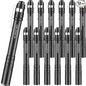 12 Pack LED Penlight Bulk, Pocket Flashlight with Clip, Aluminum Pen Flashlights Mini Pen Light for Nurses Hospital Outdoor Camping Emergency Hiking (Black)
